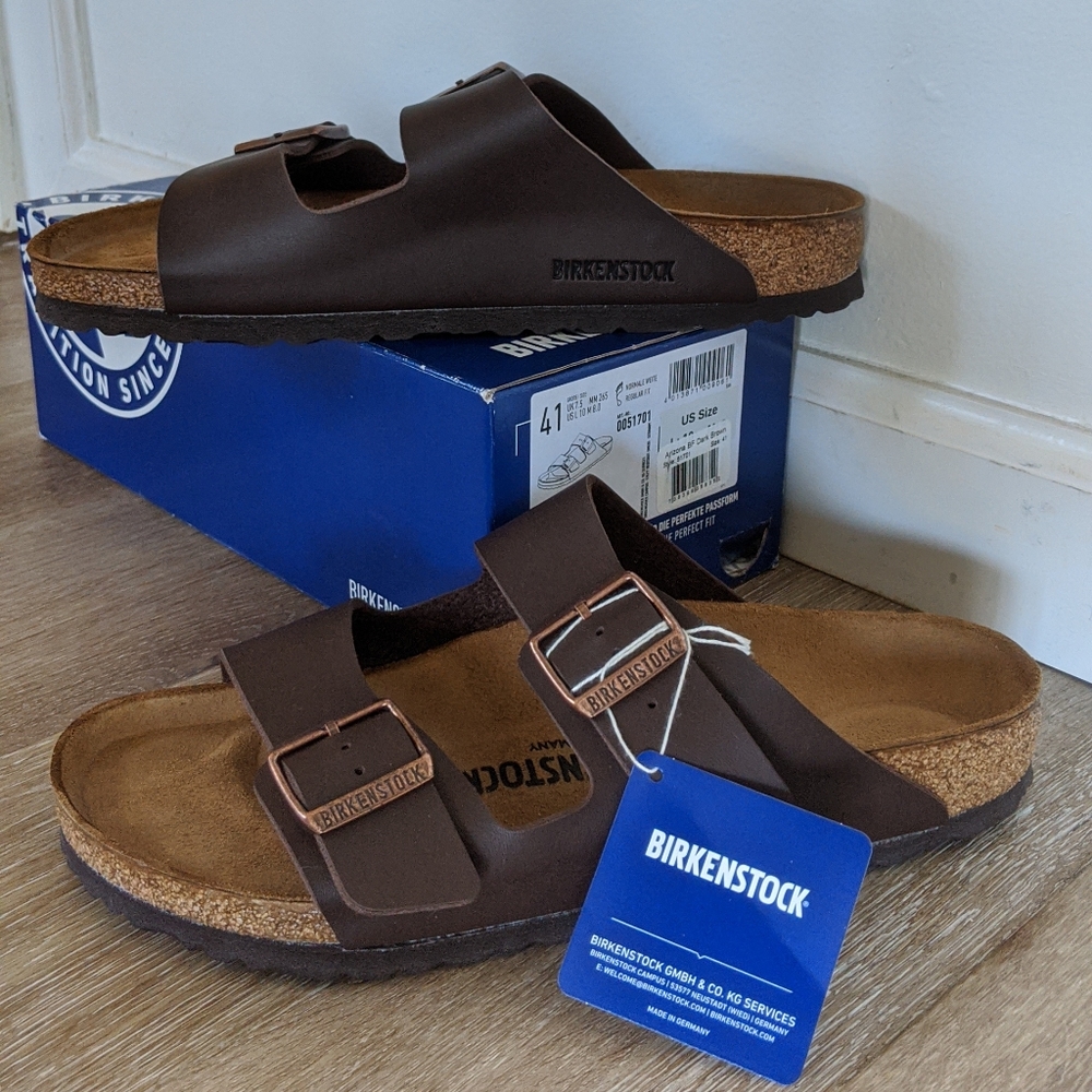 Brand New brown Arizona Birko-flor Birkenstock